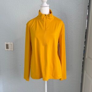 NWT Lou & Grey Mustard Golden Long Sleeve Half Zip Jacket